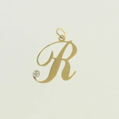 R-riipus timantilla 1xn.0.005ct, korkeus ja leveys 25mm ja 20mm, 585, paino 1,5g 