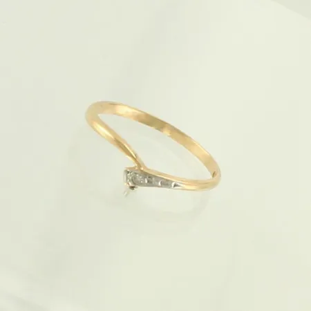Timanttisormus 1xn.0.005ct, koko 16¾, 585, paino 1,0g 