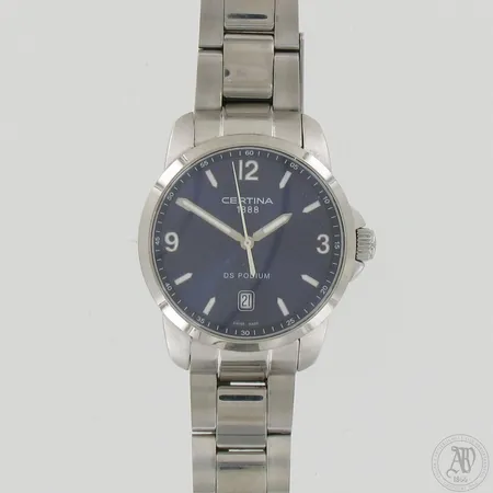 Teräsrannekello Certina DS Podium, quartz, Ø ja pituus 42mm ja 190mm.  