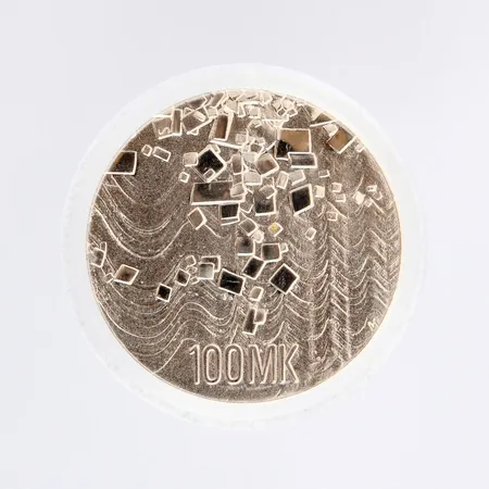 Juhlaraha, 100 Markkaa, Suomi- Finland 1917-1992, 925, paino 23,9g Paino: 23,9 g
