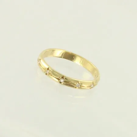 Timanttisormus 5xn0.005ct, koko 16, 585, paino 1,7g 