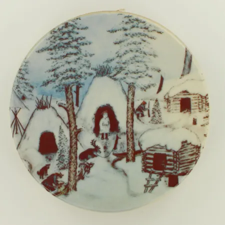 Seinälautanen Arabia, A. Alariesto, Ø 120mm, Kotakylä talvella nro 13, 1981