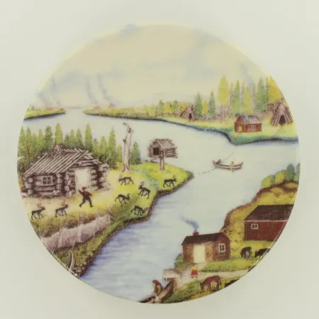 Seinälautanen Arabia, A. Alariesto, Ø 120mm, Lappalainen kylä, nro 49