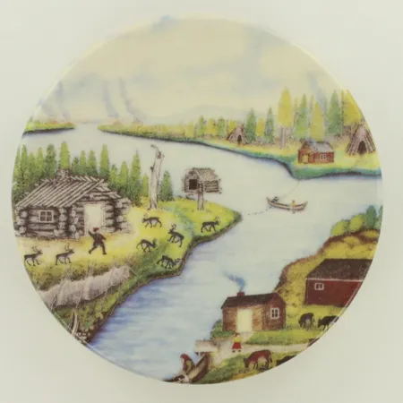 Seinälautanen Arabia, A. Alariesto, Ø 120mm, Lappalainen kylä, nro 49