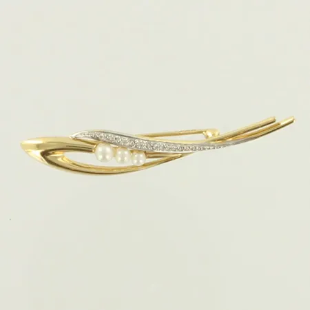 Helmirintaneula timanteilla 3xn.0.005ct, leveys 55mm, 585br, paino 3,4g 