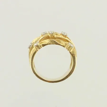 Timanttisormus 10xn.0.05ct, koko 17, 585br, paino 13,9g 