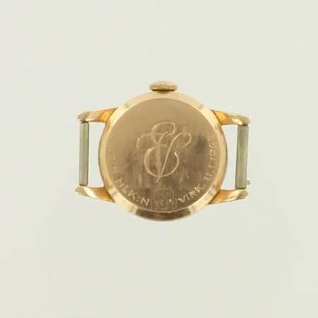 Kultarannekello Tissot, ei ranneketta, kaiverrettu, Ø 20mm, mekaaninen, 585br, paino 9,4g 