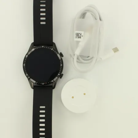 Älyrannekello Huawei Watch GT 2 46mm Sport Edition - uusi, rungon Ø46mm,  rannekeen pituus 230mm,  lautaus-telakka, usb-piuha, laatikko, ostokuitti 10.3.2020