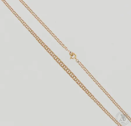 Bismarck-kaulaketju, pituus 43cm, leveys 3-4,5mm, 585, paino 5,5g Paino: 5,6 g