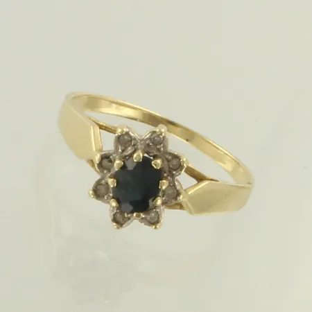 Diana-sormus timanteilla 8xn.0.005ct, koko 16½, 585br, paino 1,5g 
