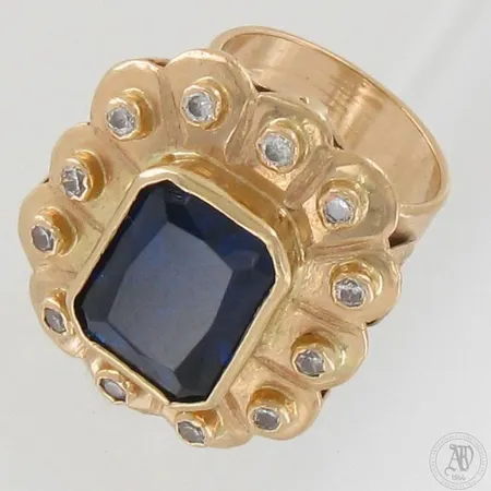 Kivisormus, koko 17¾, käytön jälkiä, 585br, paino 22,2g Paino: 22,2 g