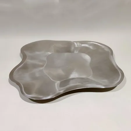 Teräsvati, Iittala Aalto, käytön jälkiä, Ø 504mm Lähetetään postipakettina.