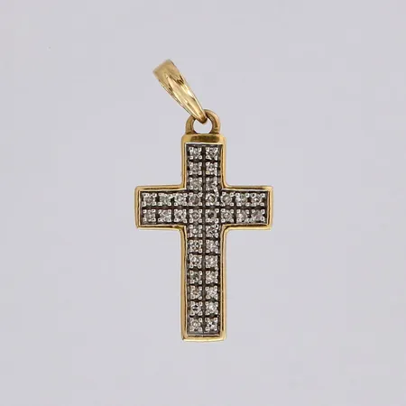 Timanttiristiriipus 36x0.005ct, korkeus 22mm, 585, paino 0,8g Paino: 0,8 g