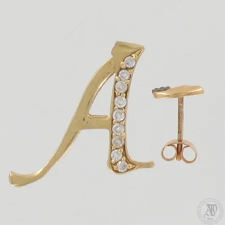 Viallinen timanttikorvakoru 1xn.0.005ct ja kiviriipus, 585br, paino 1,5g 