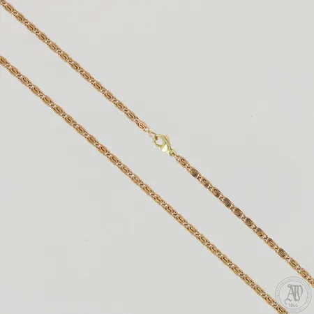 S-lenkki-kaulaketju, pituus 45cm, lukko vaihdettu, 585, paino 9,4g 