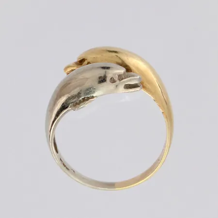 Delfiinisormus,  koko 17½, 585 kelta- ja valkokulta, paino 5,5g Paino: 5,5 g