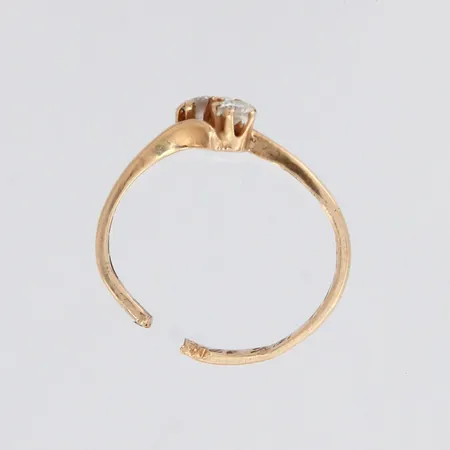 Viallinen timanttisormus 2xn.0.10ct, 585, paino 1,7g Paino: 7,2 g