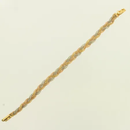 Ranneketju, pituus 180mm, 585 kelta- ja valkokulta, paino 7,7g 