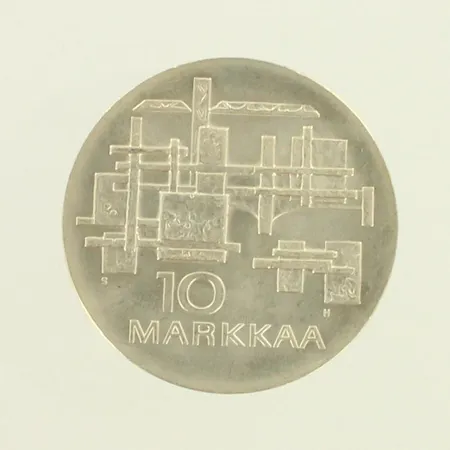 Juhlaraha Suomi Finland 1917-1967, nimellisarvo 10mk, 900, paino 24,1g 