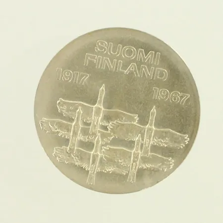 Juhlaraha Suomi Finland 1917-1967, nimellisarvo 10mk, 900, paino 24,1g 