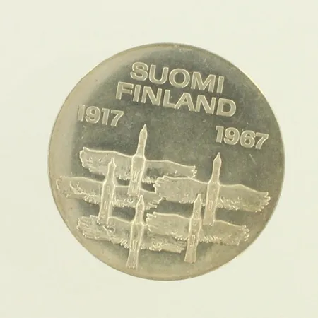 Juhlaraha Suomi Finland 1917-1967, nimellisarvo 10mk, 900, paino 24,0g