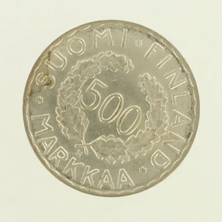 Olympiaraha Suomi, 500 markkaa, Olympia XV Helsinki 1952, 500, paino 11,9g 