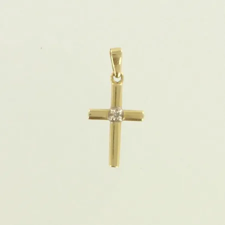 Timanttiristiriipus 1xn.0.005ct, korkeus 21mm, 585, paino 0,7g 