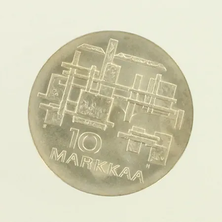 Juhlaraha Suomi Finland 1917-1967, nimellisarvo 10mk, 900, paino 23,8g 