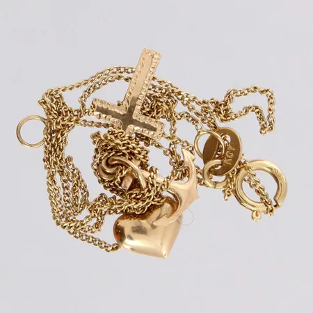 Viallinen kaulaketju ja riipus, 585, paino 1,8g Paino: 1,8 g