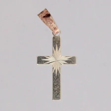 Ristiriipus, korkeus 24mm, 585 valkokultaa, paino 0,3g Paino: 0,3 g