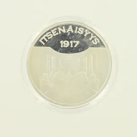 Juhlaraha, Suomen itsenäisyys 1917, 925, paino 27,5g Paino: 27,5 g