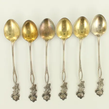 Kuusi kahvilusikkaa, pituus 120mm, 813, paino 56,4g 