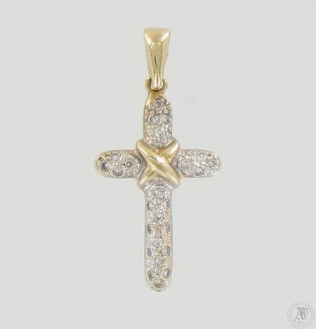 Timanttiristiriipus 25xn.0.005ct, korkeus ja leveys 25mm ja 10mm, 585, paino 1,1g 