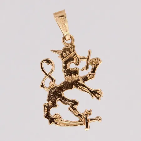 Leijona-riipus, korkeus 26mm, 585, paino 1,2g Paino: 1,2 g