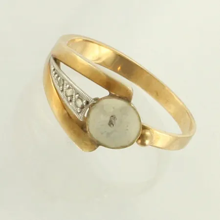 Viallinen timanttisormus 3xn.0.005-0.01ct vanhahiontaisia, koko 17½, 750br, paino 2,5g  