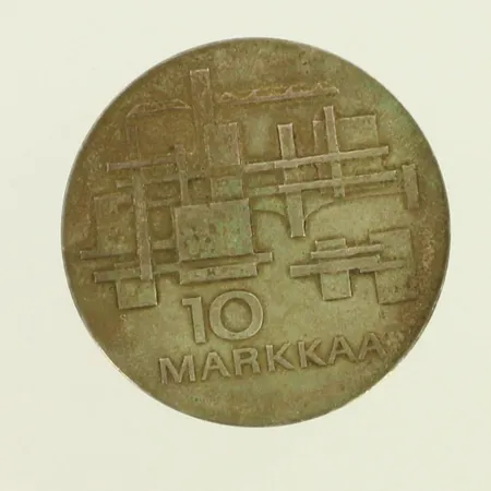 Juhlaraha Suomi Finland 1917-1967, nimellisarvo 10mk, 900, paino 24,0g 