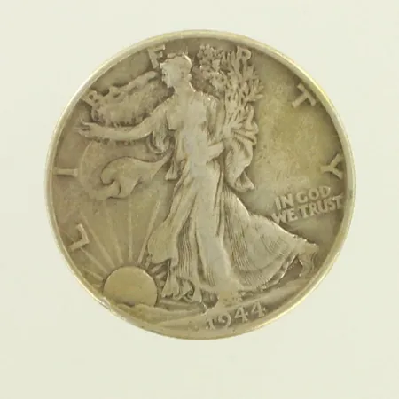 Hopearaha, 1944 Walking Liberty Half Dollar, 900, paino 12,4g 