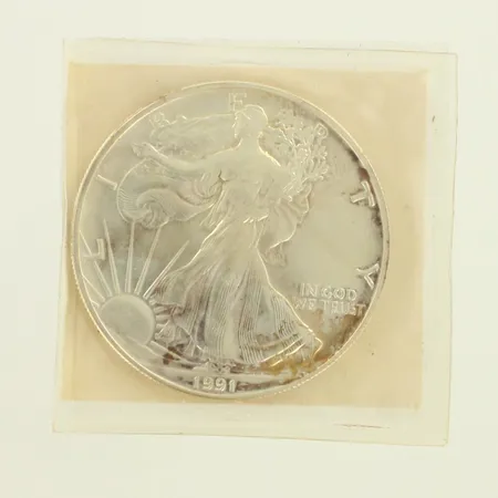 Hopeadollari, 999, paino 31,5g 