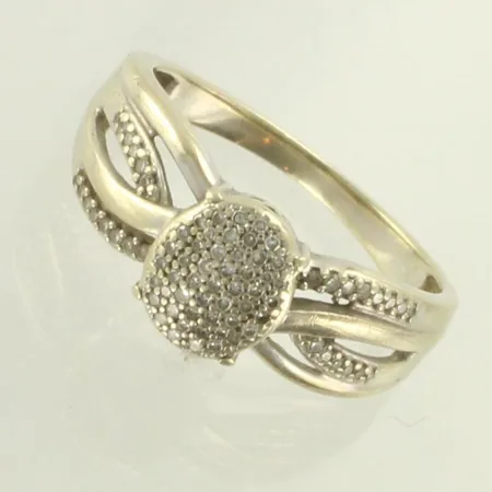 Timanttisormus n.77xn.0.005ct, koko 19, 585 valkokulta, paino 4,1g 