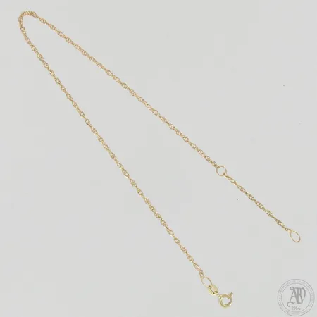 Nilkkaketju, pituus 23-26cm, 585, paino 1,4g 