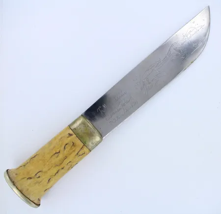 Marttiini puukko, Lapinleuku, pituus 31cm, nahkatuppi