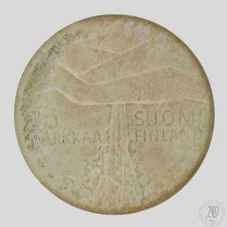 Juhlaraha Suomi Lahti MM 1978, nimellisarvo 25mk, 500, paino 26,5g 
