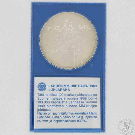 Juhlaraha Lahden MM-Hiihto 1989, 830, paino 24,0g 