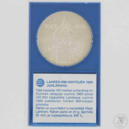 Juhlaraha Lahden MM-Hiihto 1989, 830, paino 24,0g 