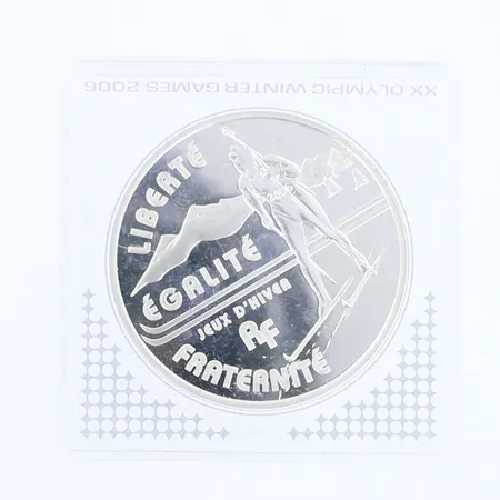 Hopea raha 1 1/2 euro, biathlon, 900hopea, paino 22,2g 