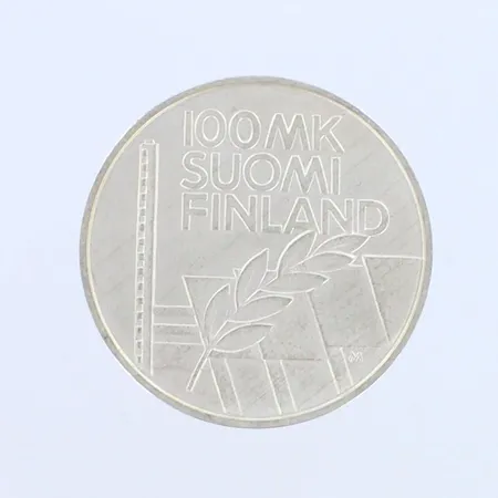 Hopearaha 100 Markkaa (European Championships in Athletics) 1994, 925 hopea, paino 24,2g 