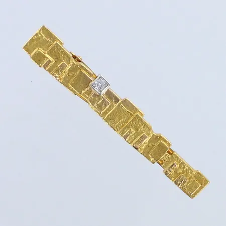 Kravatinpidin timantilla 1xn.0.05ct, lapponia, 585br, paino 8,1g 
