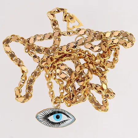 Viallinen kaulaketju riipuksella, 585br, paino 8,1g Paino: 8,1 g