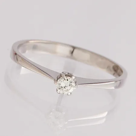 Timanttisormus 1xn.0.09ct, koko 17, 750 valkokulta, paino 1,7g Paino: 1,7 g