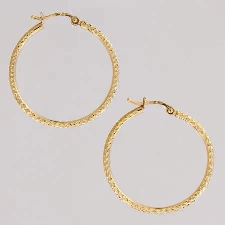 Kuvioidut korvarenkaat, Ø 25mm, 750, paino 2,2g Paino: 2,2 g